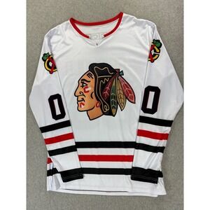 Chicago Blackhawks Screened Logo Hockey Jersey (#00 Griswold) Men's XL - White
